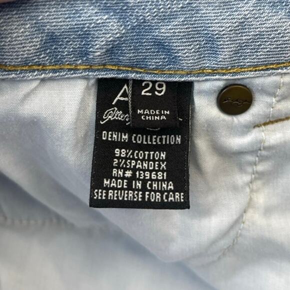 ABS Allen Schwartz Light Wash Denim Shorts Size 29 - Cuffed Hem Summer Essential - Picture 9 of 12